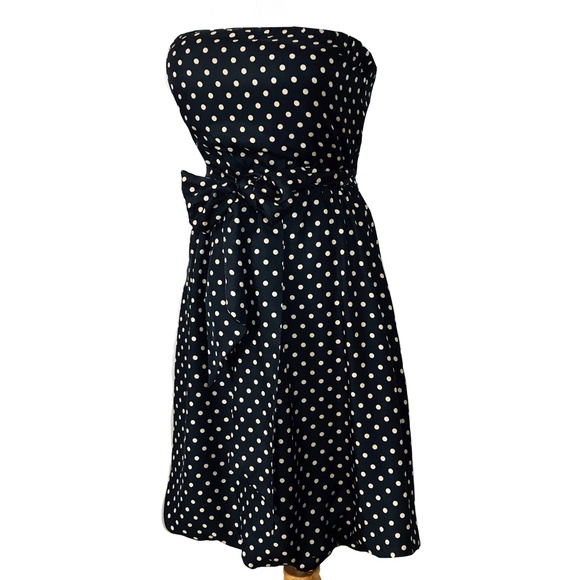 BCBGMaxAzria: Flirty Silk Cocktail Dress–polka dot with bubble skirt - Picture 5 of 7